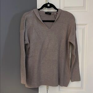 Beige V-Neck Sweater